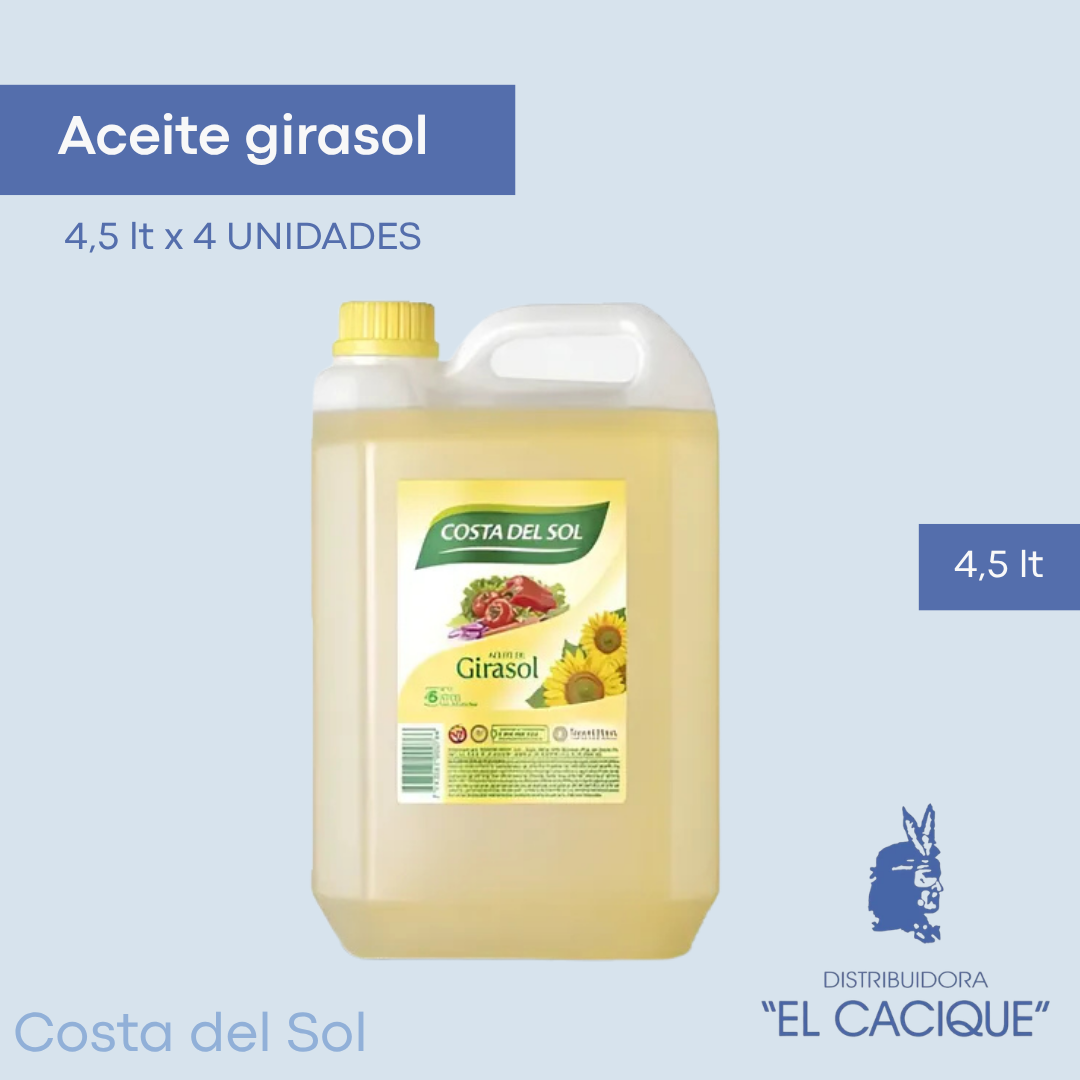 ACEITE de Girasol 4 x 4.5 L Costa del Sol